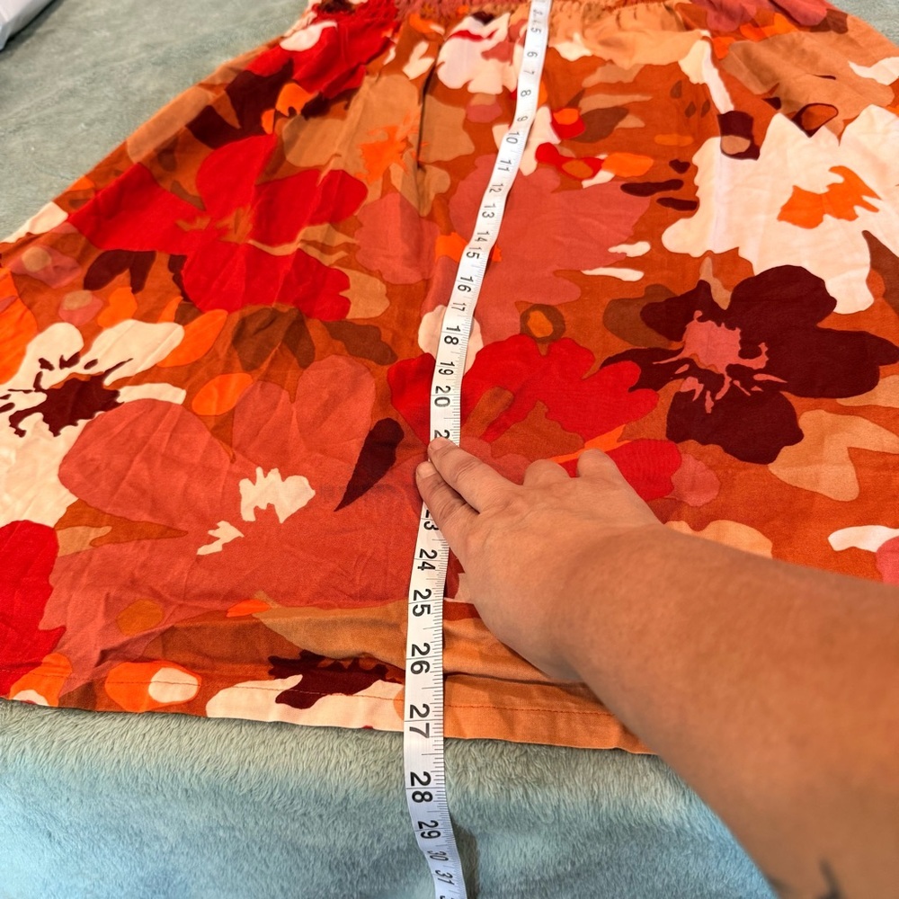Sanctuary Orange & Rust Floral Summer Dress babydoll XL NWT - Picture 10 of 11